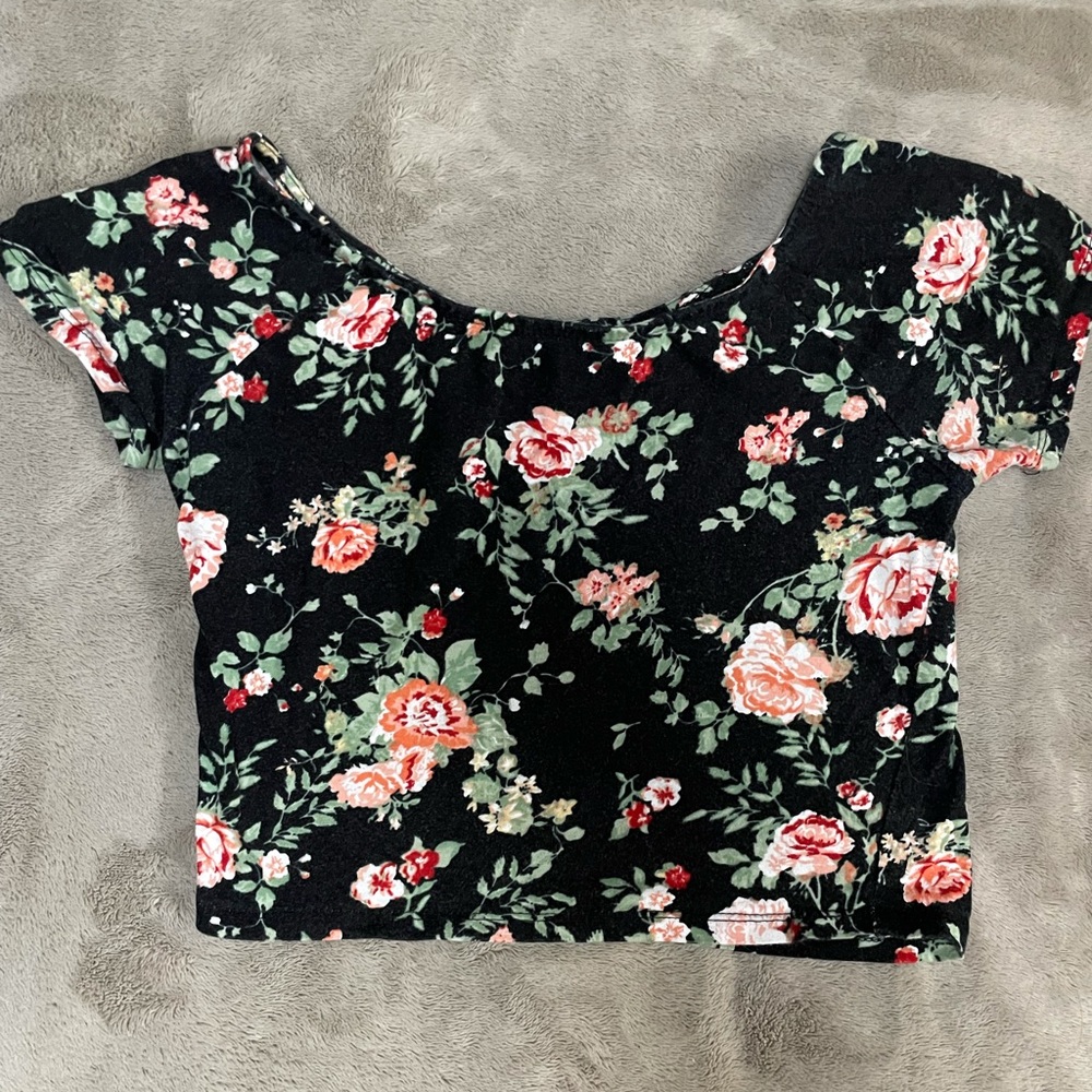 S/M Floral Print Crop Top
